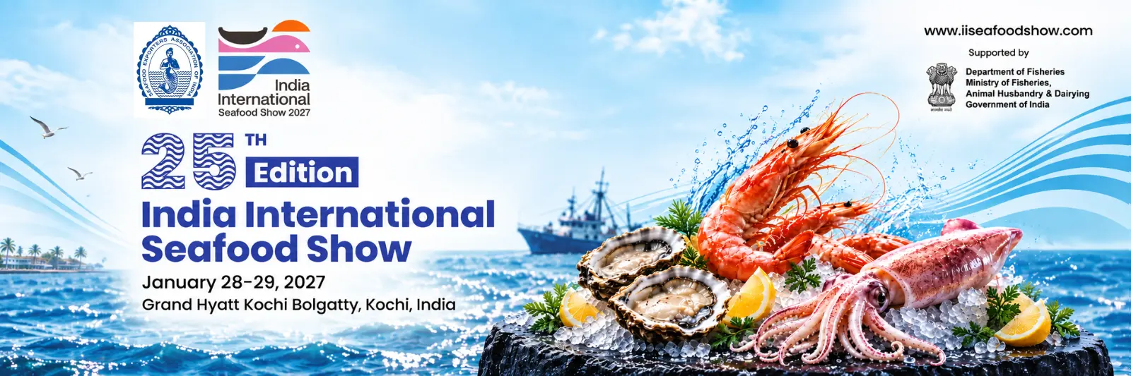 India International Seafood Show (IISS) 2027 Official Banner